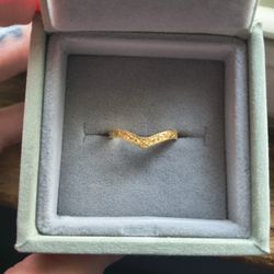10k Yellow Gold, Custom Vintage Engraved Wedding Band