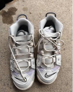 Nike Air More Uptempo White Sneakers 7y