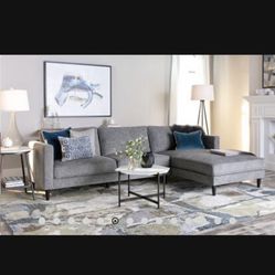 Grey L Two piece sectional 