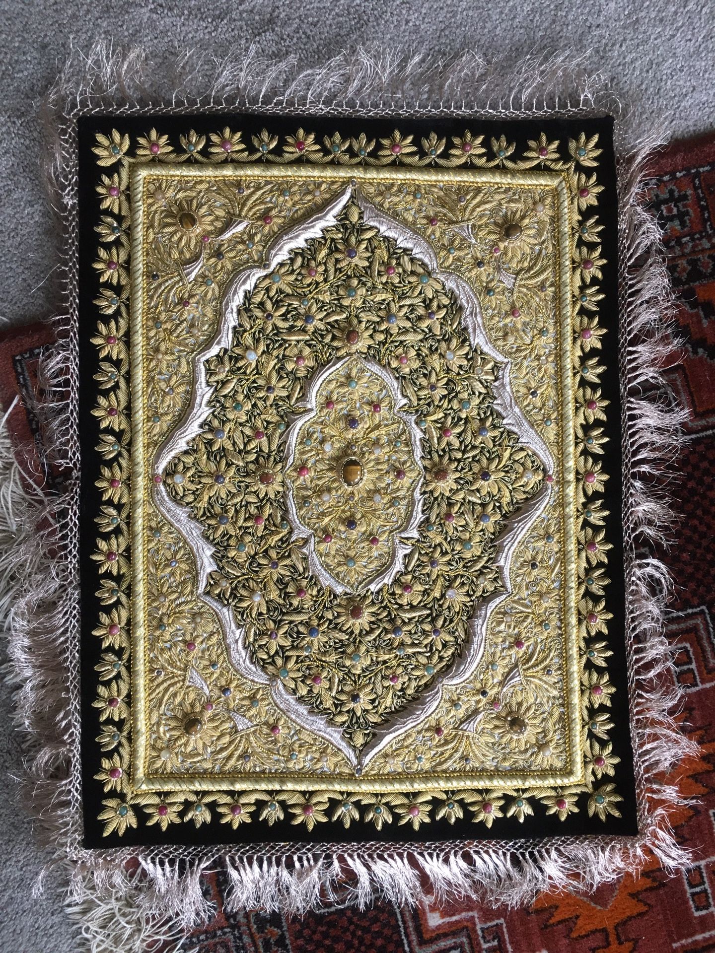 Bejeweled Embroidered Tapestry - wall art
