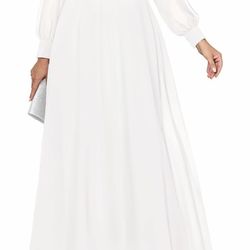 Plus size wedding anniversary white dress size 20 2xl party