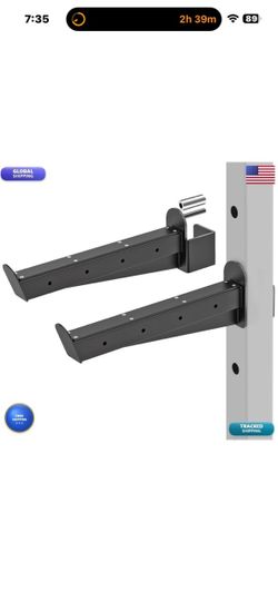 Kipika Squat Rack/Power Rack Attachment Safety Spotter Arms 3" x 3" Power Racks 5/8" Or 1" Hole…Safe Weight Training