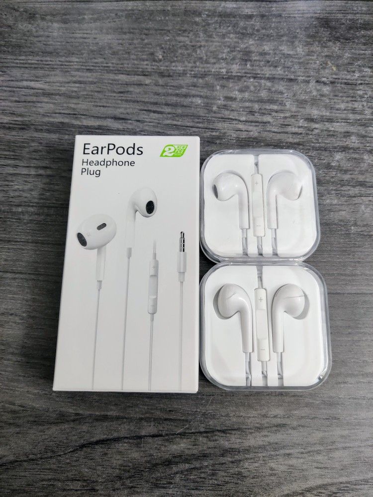 2 Pack Wired Earbuds, 3.5 mm in-Ear Earphones with Active Noise Cancelling