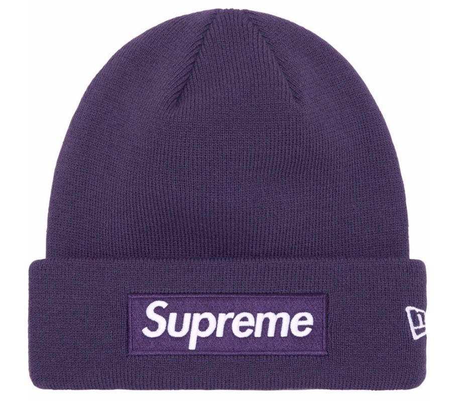 Supreme Box Logo Beanie Purple