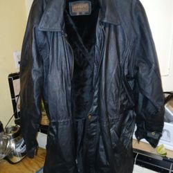 Mens Leather Jacket -Black-