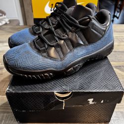 2019 Jordan 11 Retro Low 'Navy Snakeskin' CUSTOM 