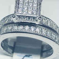 Sterling Silver 2 Pieces Bridal Set Size 5