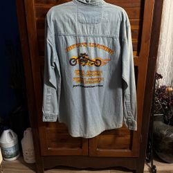 Joetta’s  Leather Denim Shirt