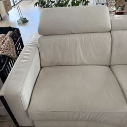 White Leather Sofa