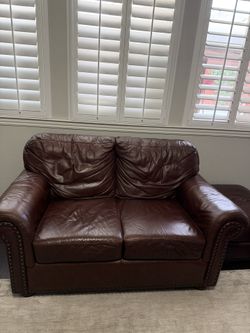 Brown Leather Sofa