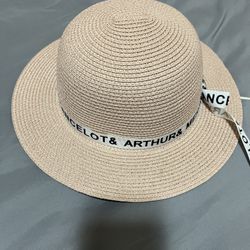 Straw Hat, Light Pink