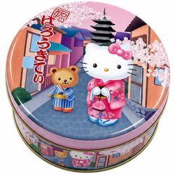 Sanrio Hello Kitty Cookie Tin Tea 2001 Vintage Rare Japan Stationary Storage