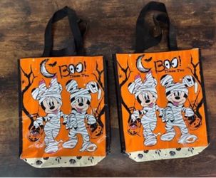 Disney Mummy Mickey Minnie Mouse Halloween Trick or Treat Bags Boo Time Two $5 for Both