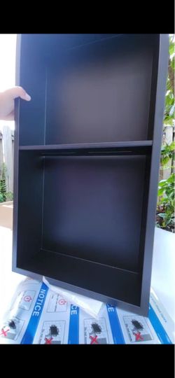 Black Two-Compartment Wall Niche Insert