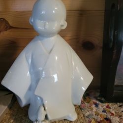 Japanese Hirando Porcelain Buddha With Bird 