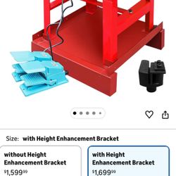LOSCHEN Electric Hydraulic Rebar Bender,Bending Angle 0-180 Degrees,Bending up to 1 Inch #8 6-25mm Rebar,with Foot Pedal and Height Enhancement Bracke