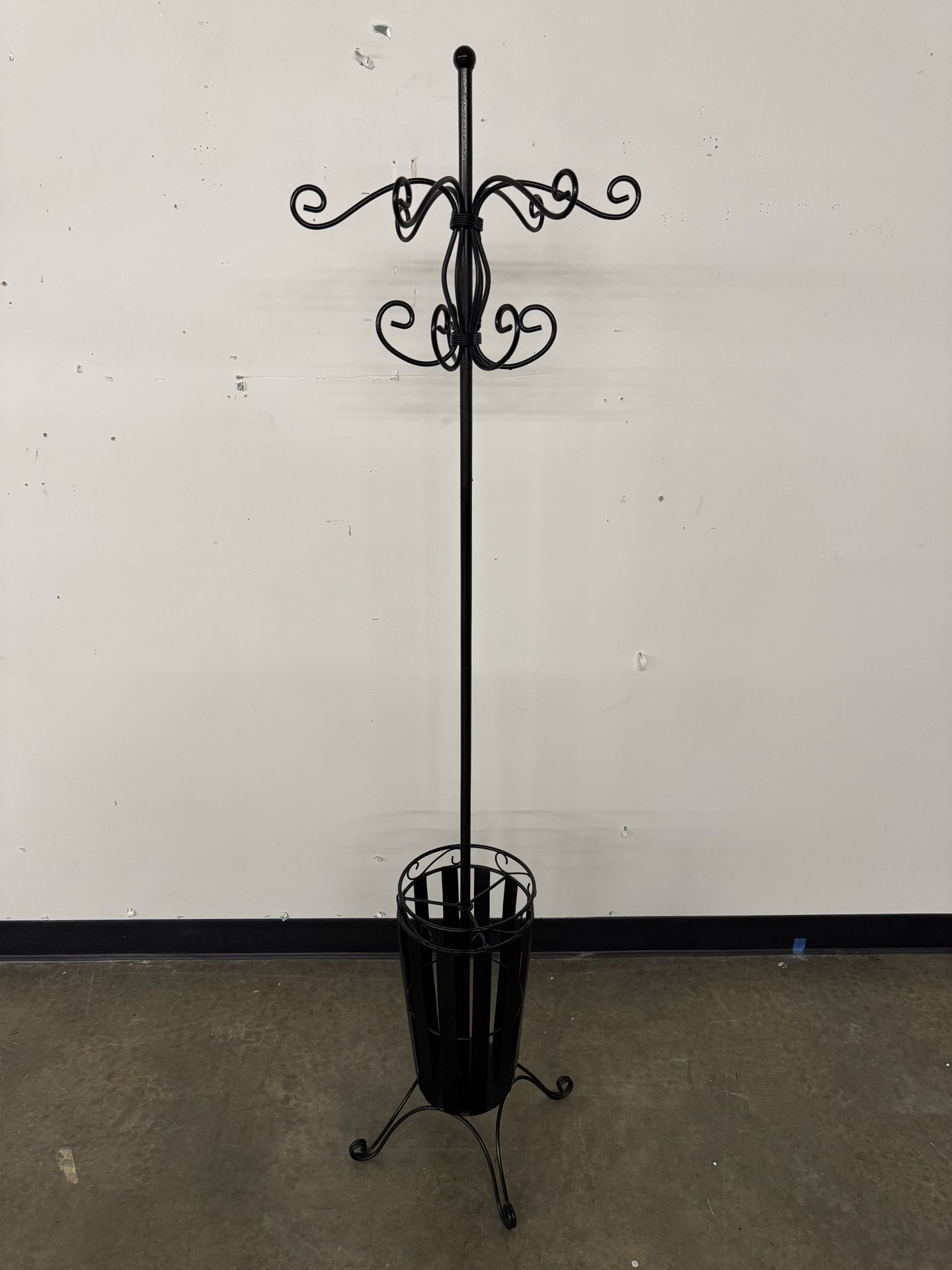 Metal Coat Rack With Umbrella Stand