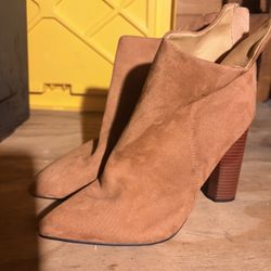 Qupid Fawn Color Ankle Boots