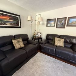 Leather Power Recliner Loveseats 