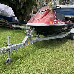 2020 galvanized Jet ski torsion Axel  trailer. Excellent condition. New LED lights