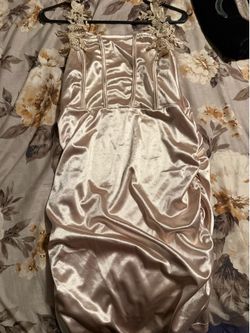Satin Champagne dress