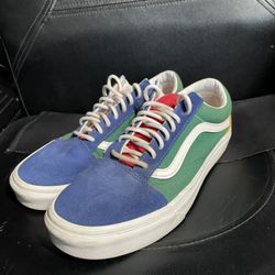 Old Skool Vans Green/Blue/Yellow