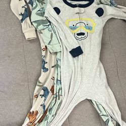 3 Zipper Pajama Onesies
