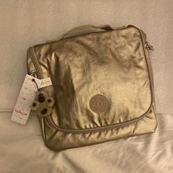Kiplings Lunch Bag, Color Toasty Gold, New