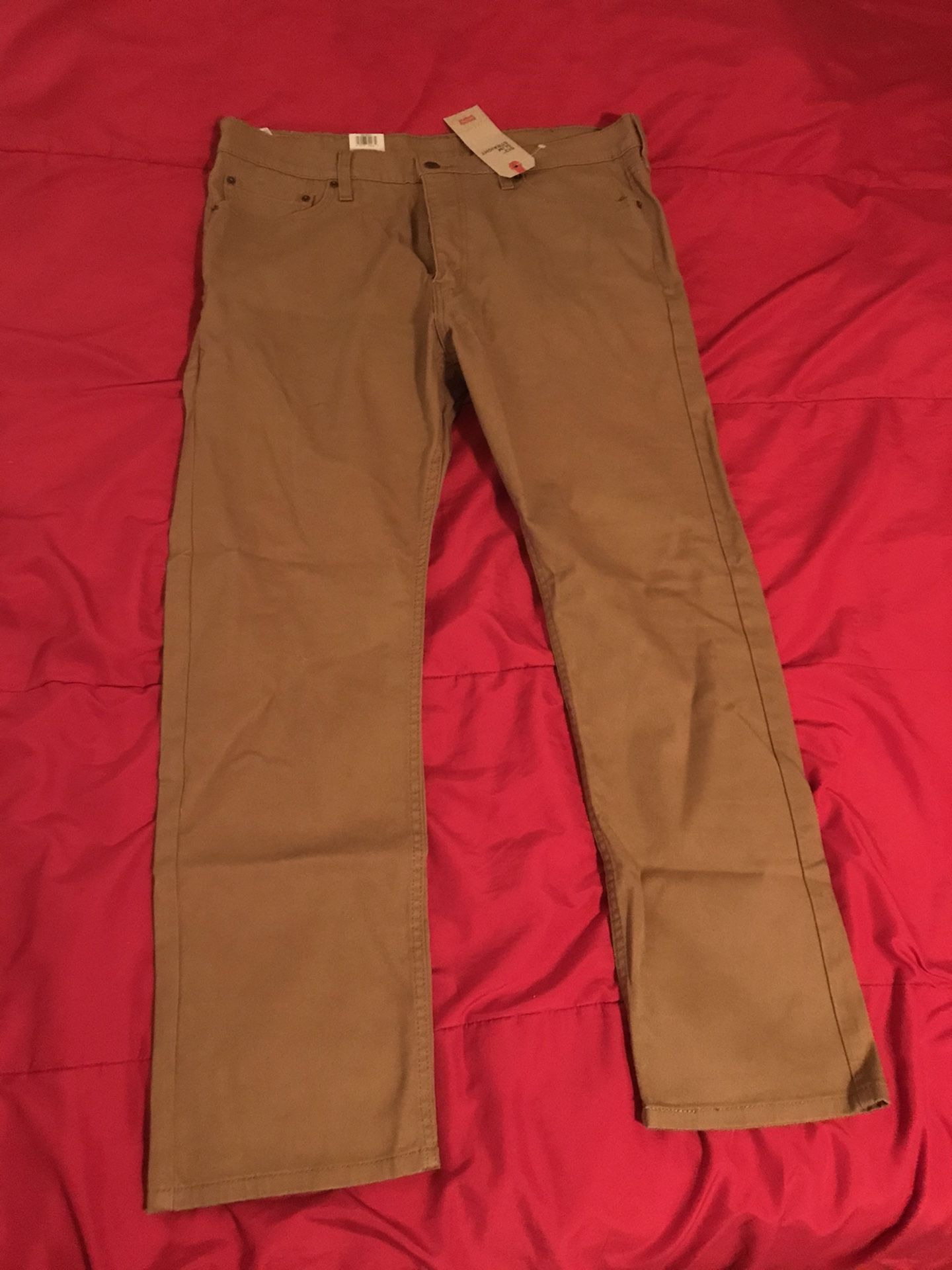 Levis Beige pants *38x30* *NEW* 513 Slim Straight for Sale in New  Brunswick, NJ - OfferUp
