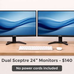 Dual Monitor Setup – 2× Sceptre 24” 