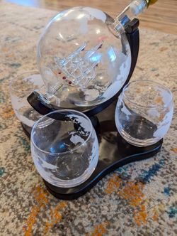 Globe Whiskey Decanter 