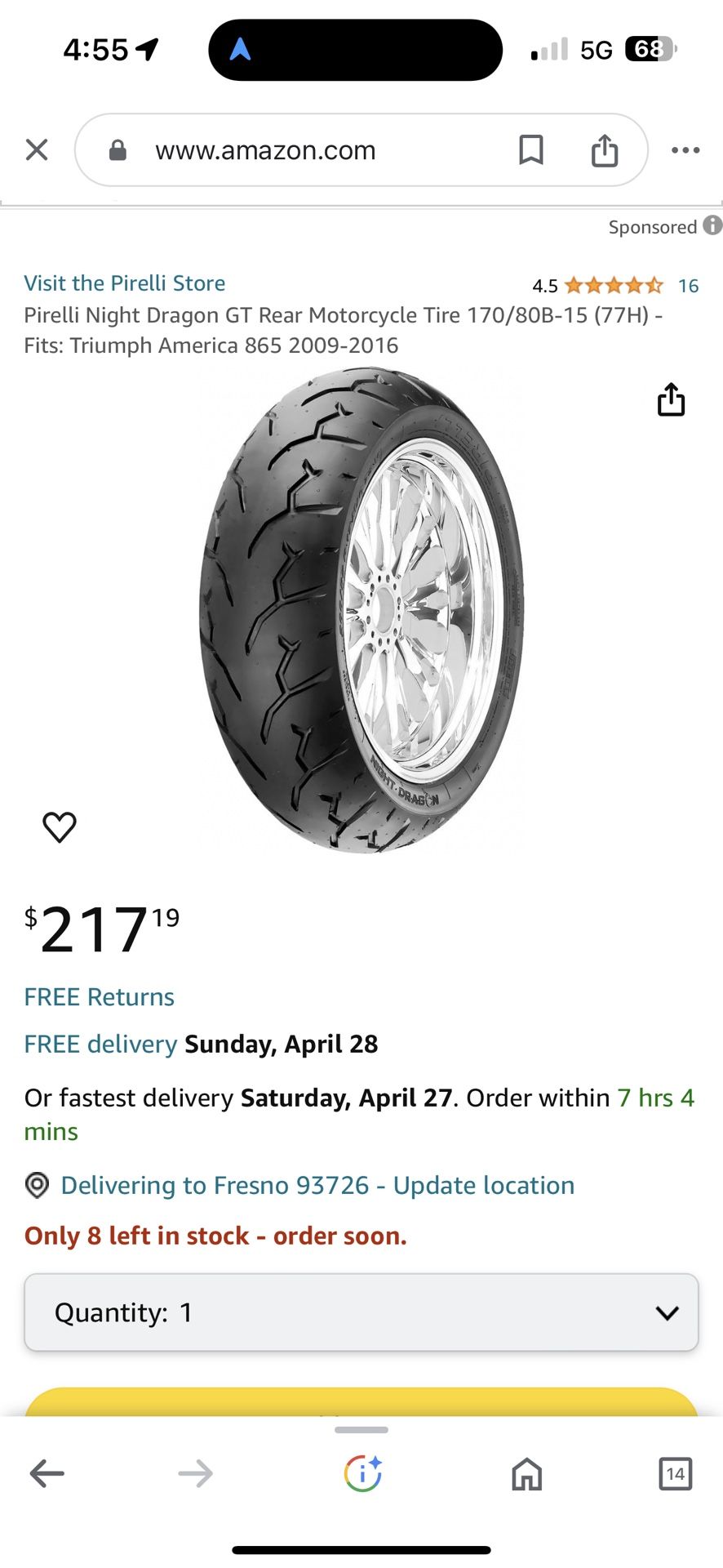 Pirelli. Motorcycle. Tire