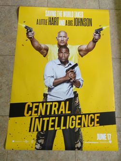 Central Intelligence - Movie Poster with Dwayne Johnson & Kevin Hart - Advance