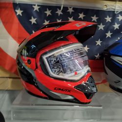 GMAX Full-Face Motocross Helmet Red Black size large