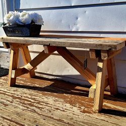 Wonderful Tri  Color Farmhouse Bench