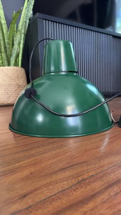 Green IKEA Hanging Pendant Lamp 15”