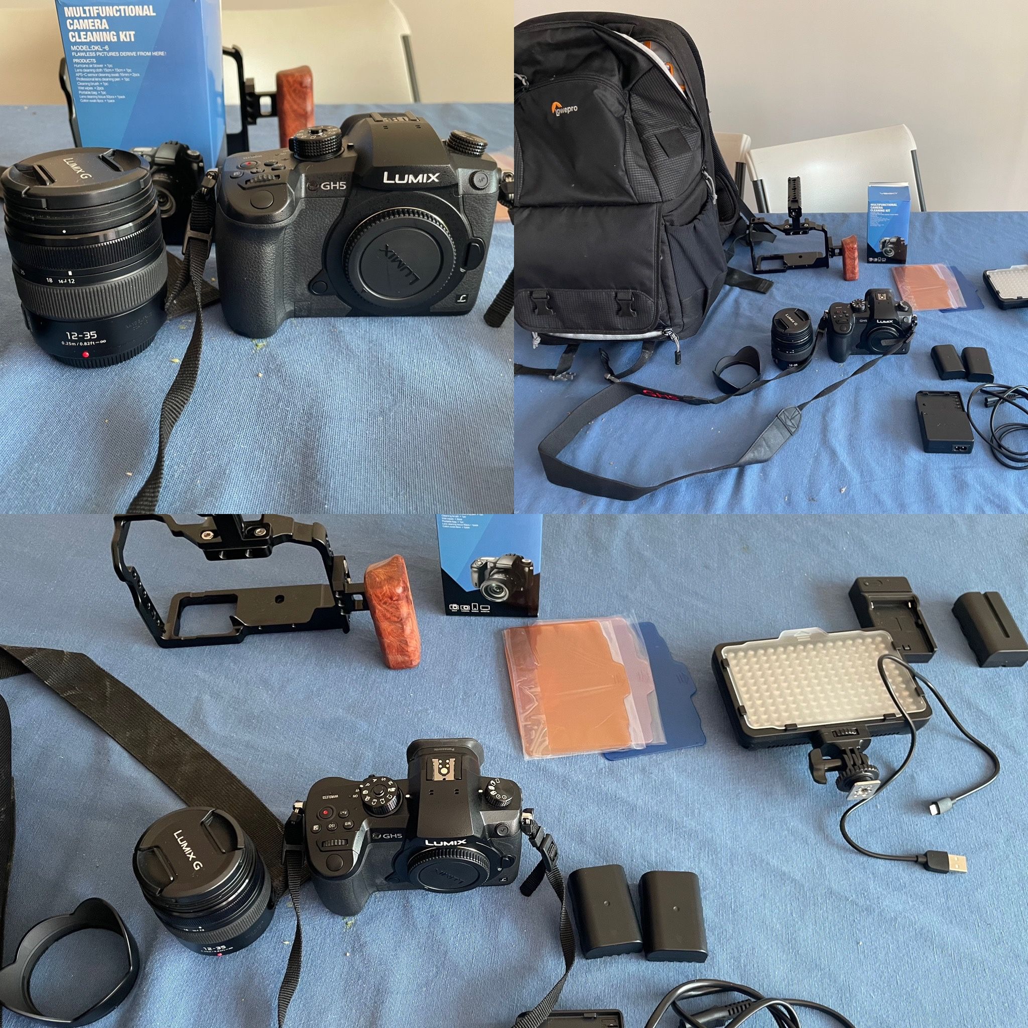 Panasonic GH5 DSLR Camera W/ 12-35 Lens and Accessories