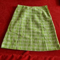 Green Tweed Skirt