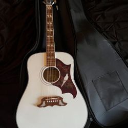 Epiphone Dove Studio Limited-Edition Acoustic-Electric Guitar Alpine White
