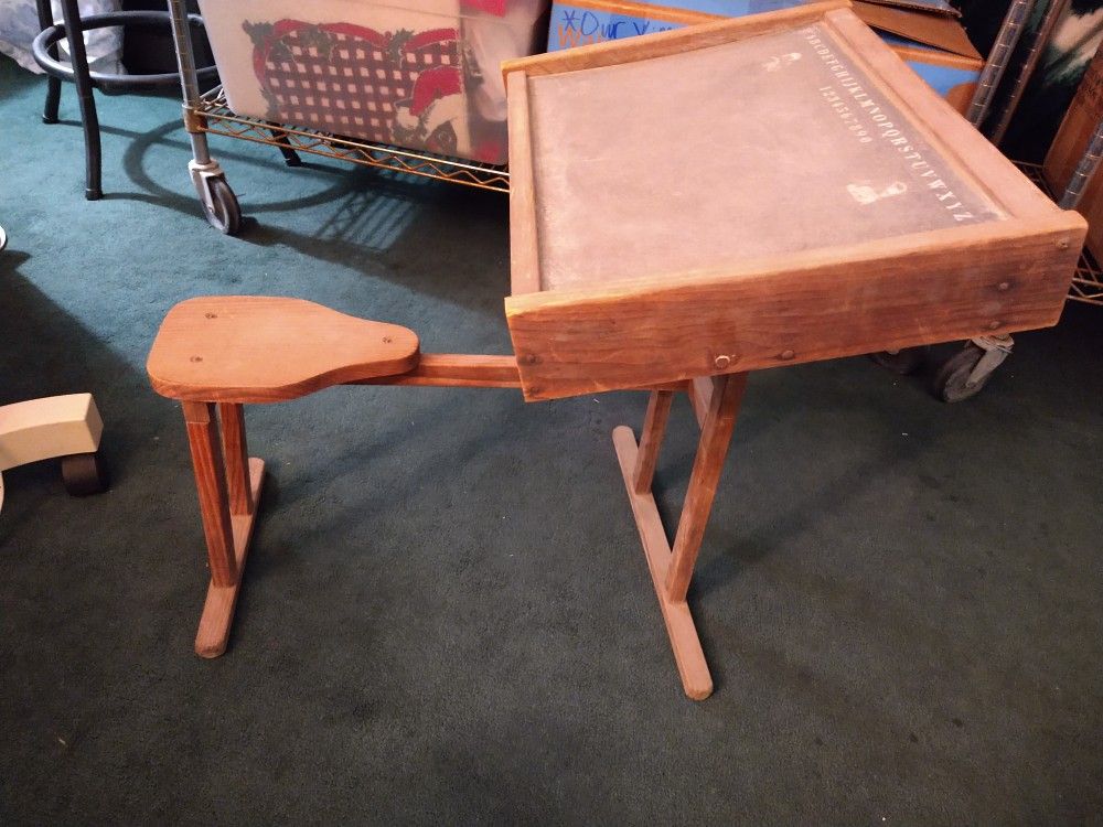 Vintage Wooden Kids School Desk w/Chalkboard Top! 1960's!