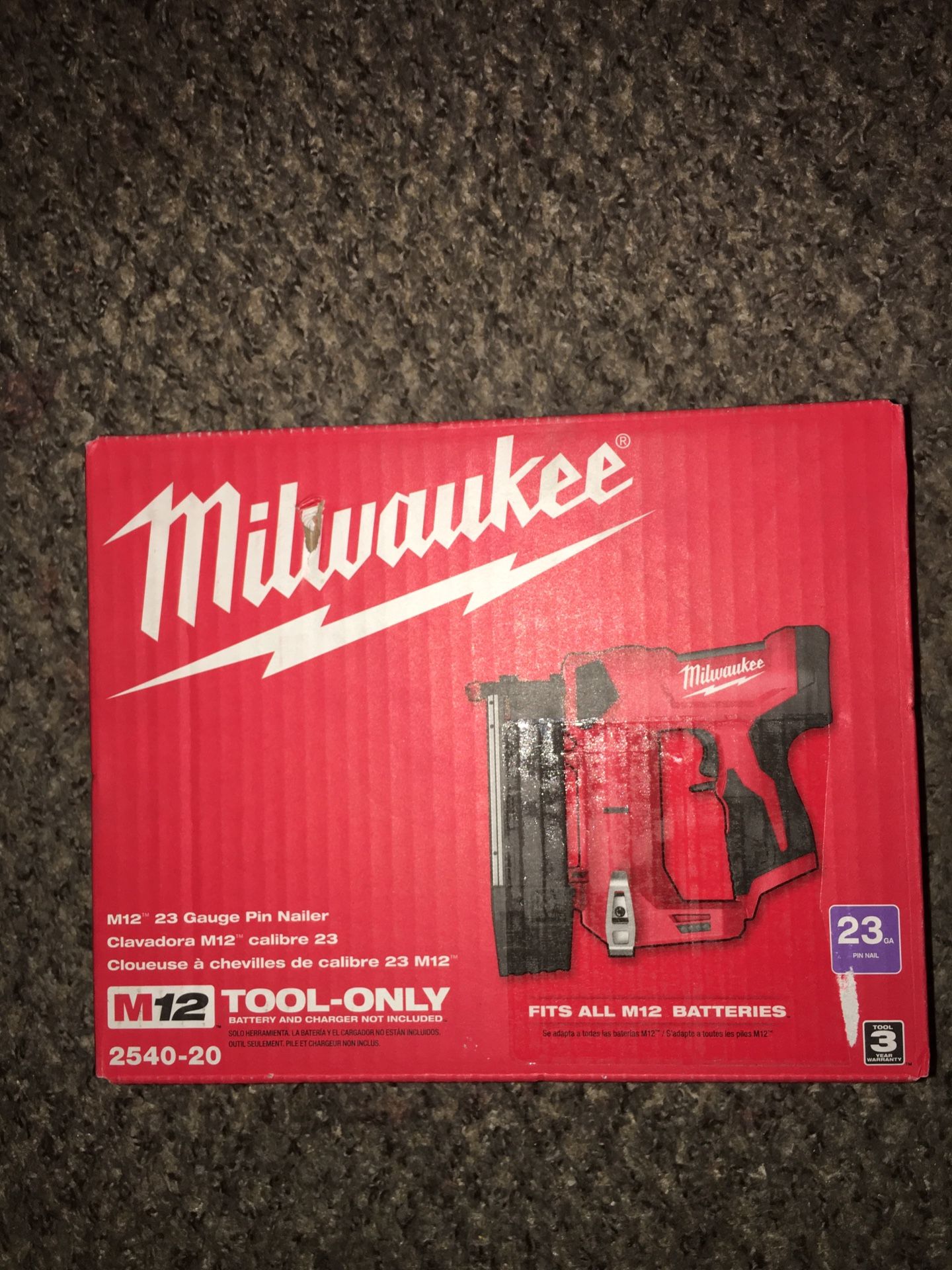 M12 “ 23  Gauge Pin Nailer 