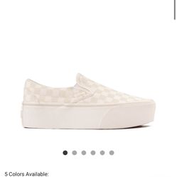 Vans - platform white checkered