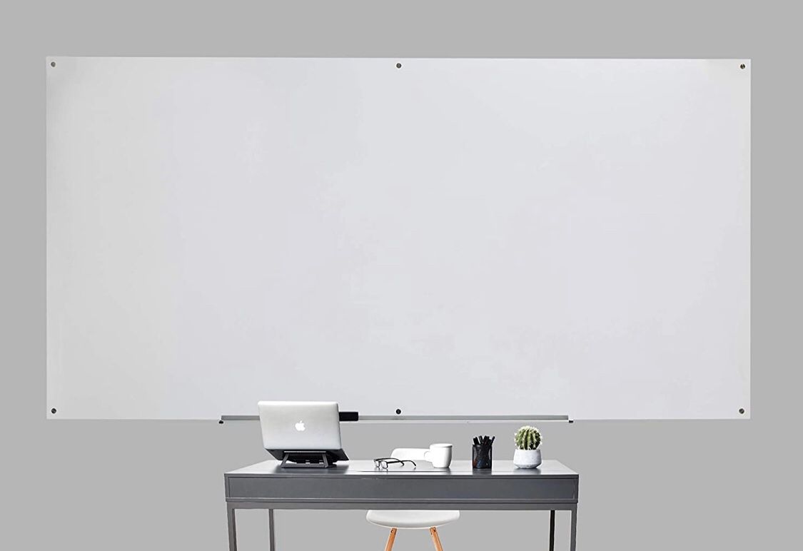 Glass Dry-Erase Board - Frosted, Non-Magnetic, 8 Feet x 4 Feet whiteboard