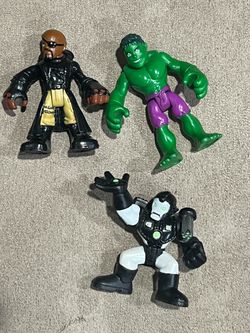 Marvel imaginext Figures - Nick Fury, Hulk, War machine