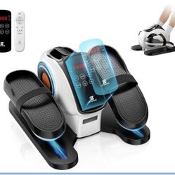 Under Desk Elliptical Machine, Ellipse Leg Exerciser As Seen On Tv While Sitting for Seniors, Pedal Exerciser with 15 Level Adjustable Resistance & 5 