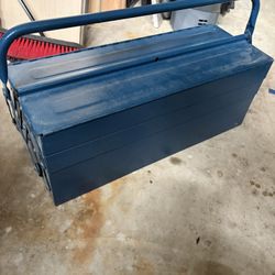 Blue Powder Coat Steel Toolbox 