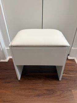 Vanity small white cushion stool seat bench futon