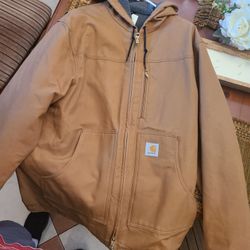 Carhartt C-68 Brown Size LG Tall With a Hood 
