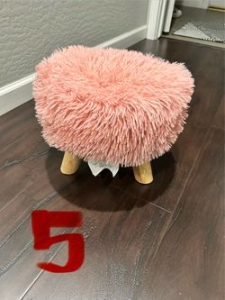 Pink footstool