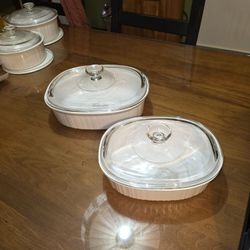 1.8L & 2.8L Oval Corningware Dishes 